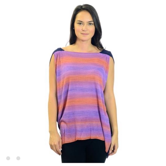 ELIZABETH AND JAMES Space Sky Hi-Low Pullover Top